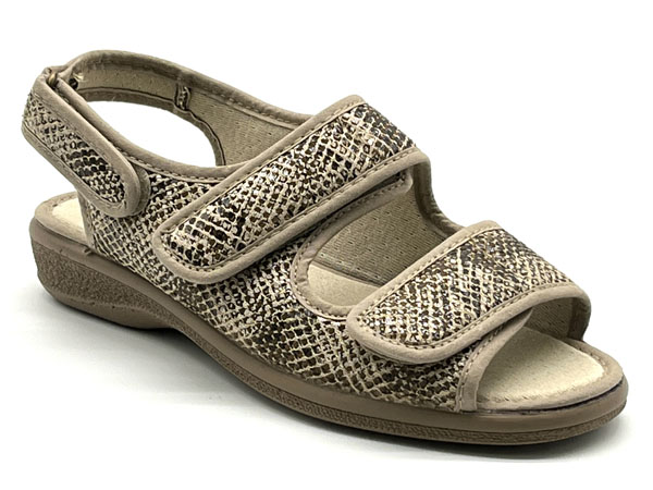 Producto Sandalia Anatómica velcros beige 35/41 Reptil rejilla