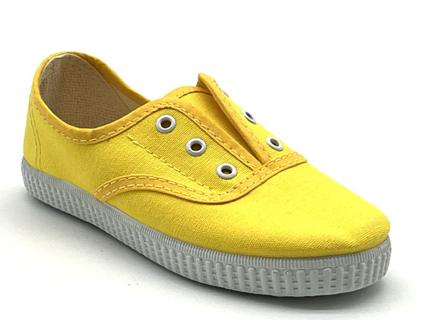 Producto Zapatilla loneta infantil amarillo 20/34 Mod Victoria elastico